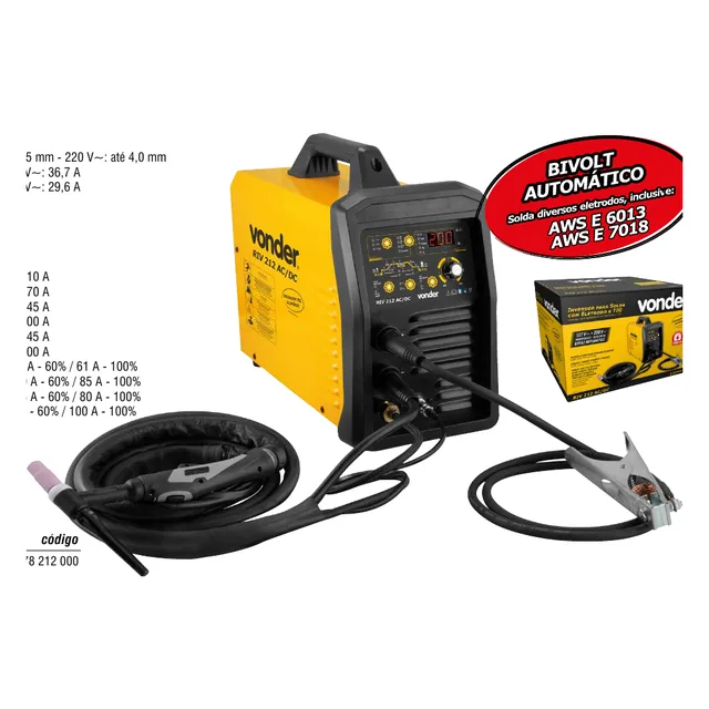 Inversor para Solda RIV 212 AC/DC