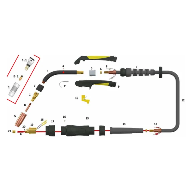 Acessórios para Tochas MIG TMV 250/TMV 300