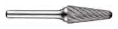 Lima rotativa cônica com raio - para aço inox (P621)